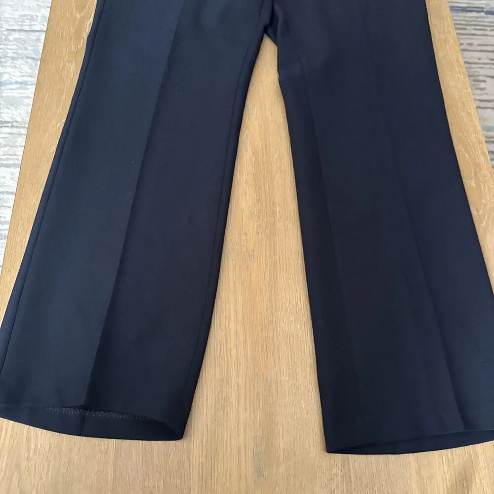 VNTG 70s Levis Action Slacks Mens Navy Blue Straight Leg Dress Pants 36 x 30 USA
